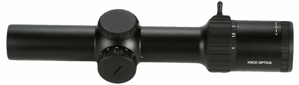 Keck optics Rifle Scope PRECISION ED 1-10X28 FFPIR Tube34mm