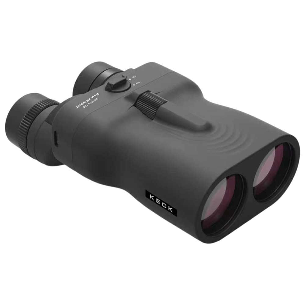 KECK STEADIX P16 ED 16×42 binoculars, angled view
